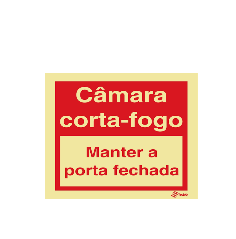 Sinalética Câmara Corta-Fogo Manter a Porta Fechada - I0493