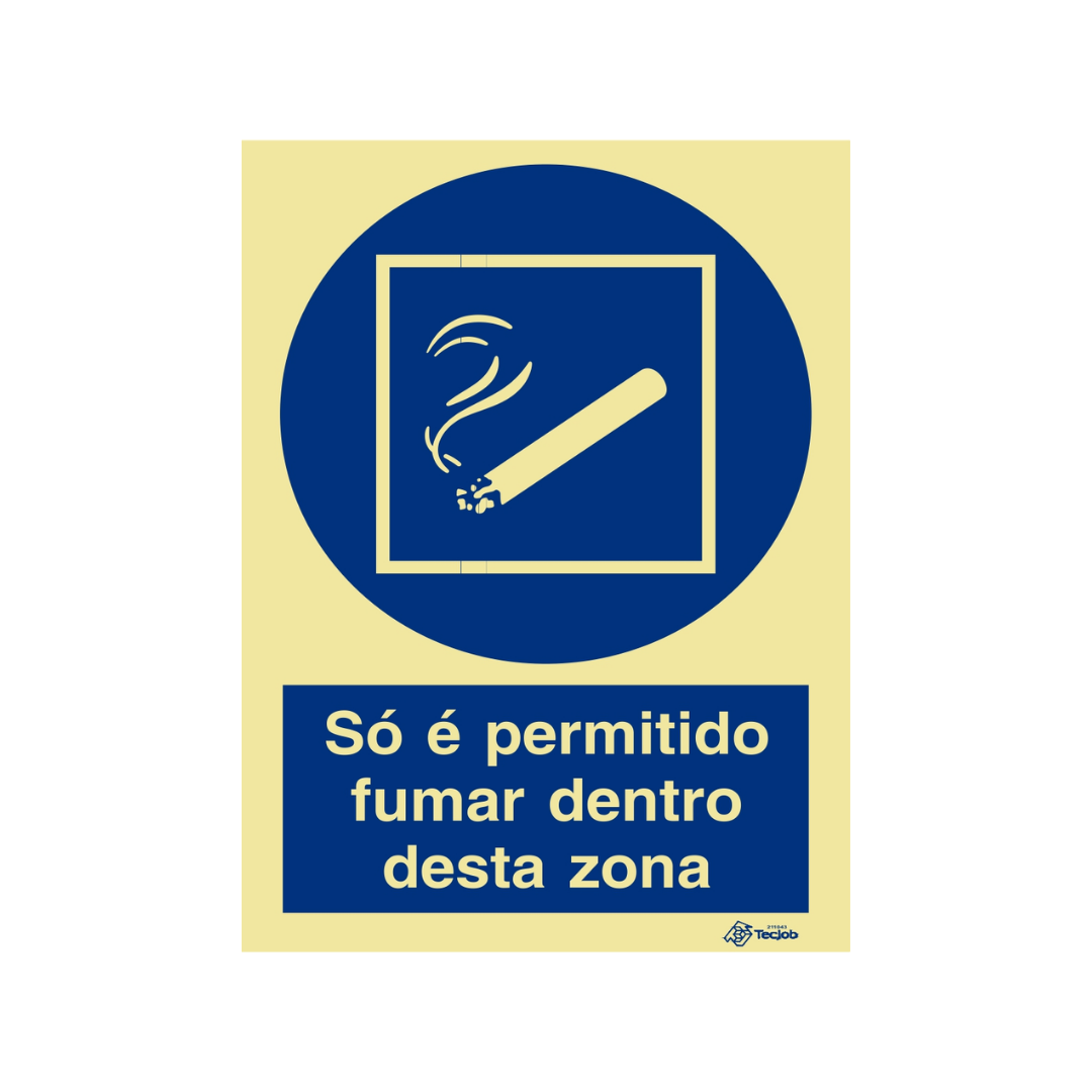 Sinalética Informação Tabagismo Só É Permitido Fumar Dentro Desta Zona – IN1955