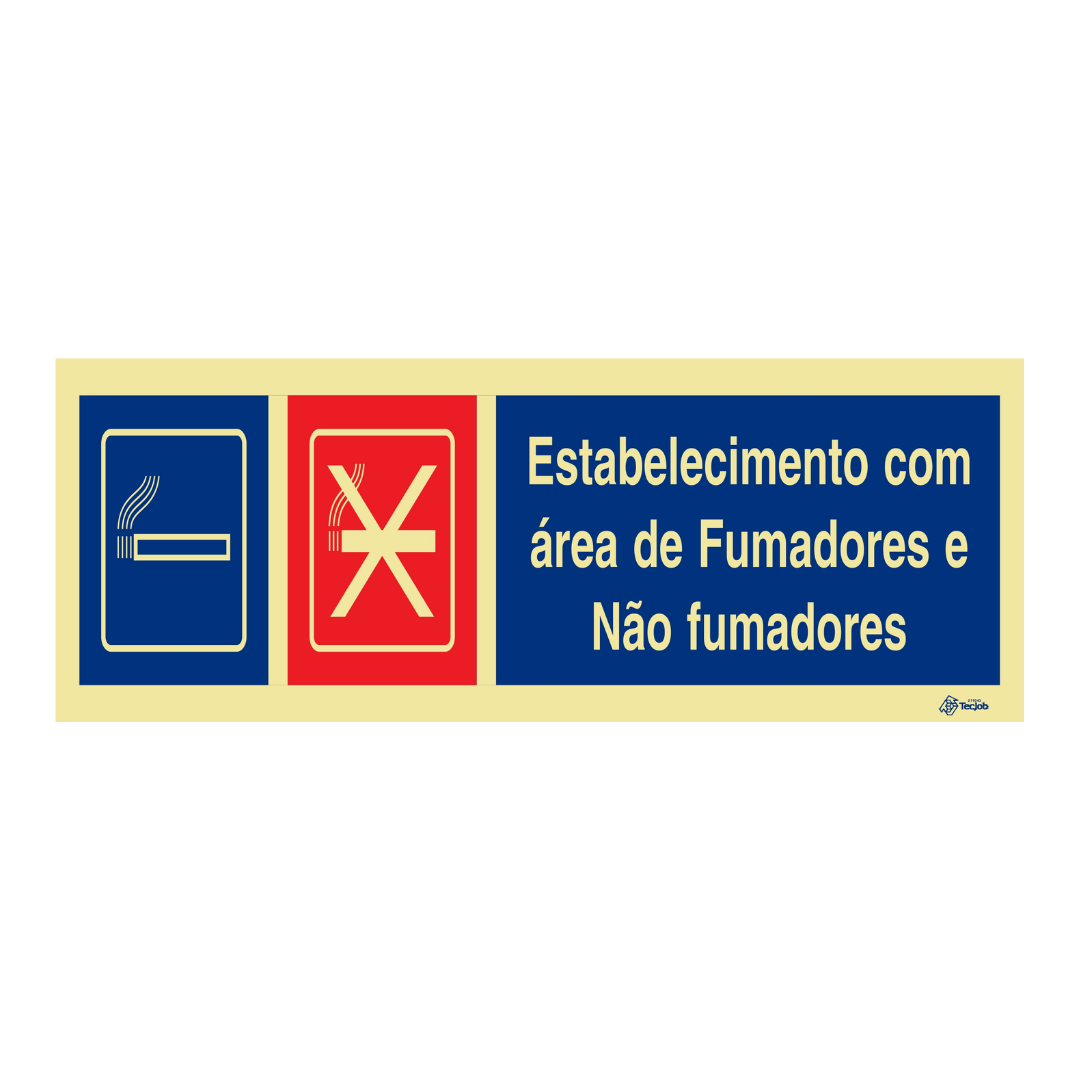 Sinalética Informação Tabagismo Estabelecimento com Área de Fumadores e Não Fumadores – IN1938