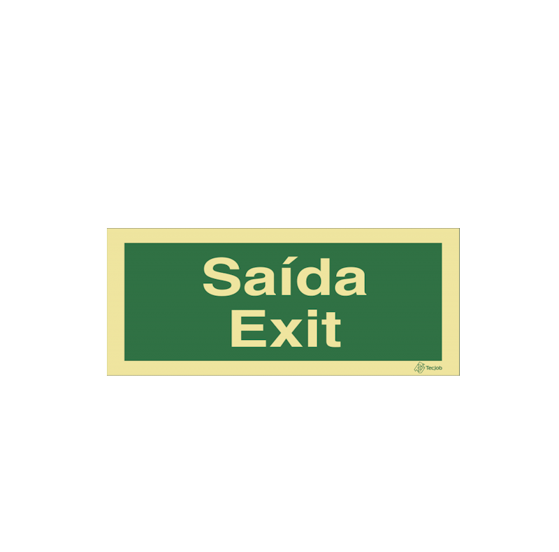 Sinalética Saída/ Exit em Texto - E0039
