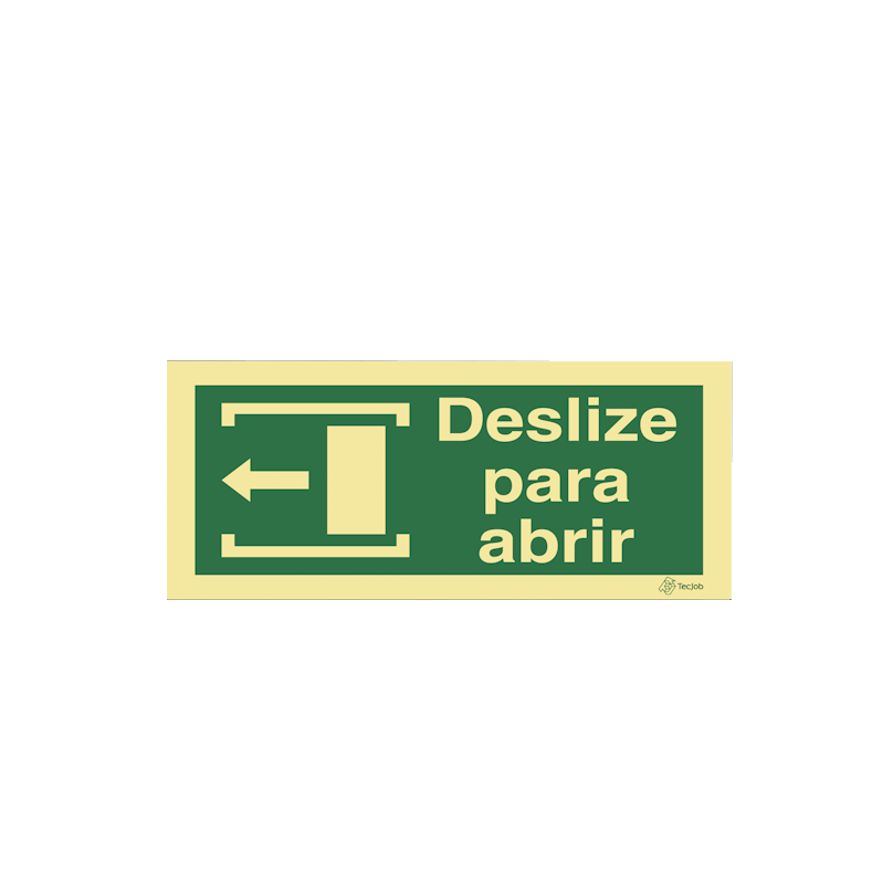 Sinalética Deslize para Abrir Esquerda - E0386