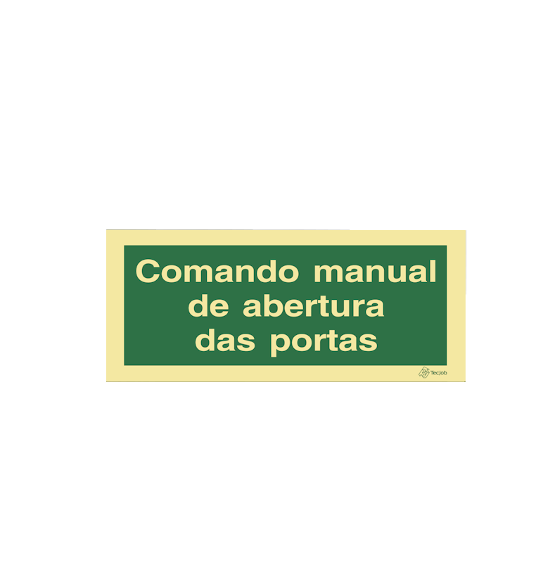 Sinalética Comando Manual de Abertura de Portas - E0388