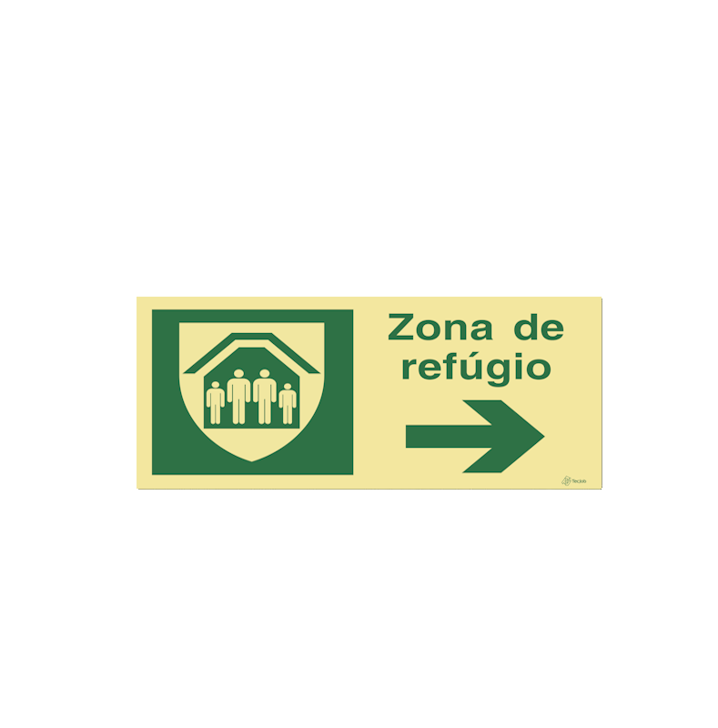 Sinalética Zona de Refúgio - Seta para a Direita - E0481