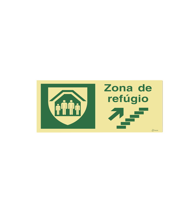 Sinalética Zona de Refúgio Subir à Direita - E0485