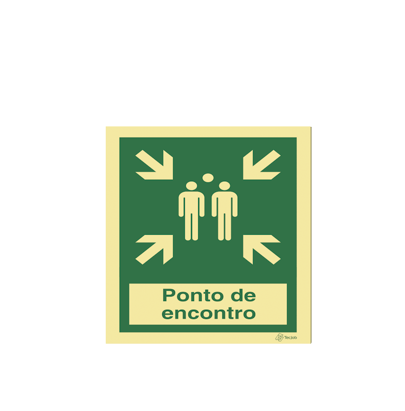 Sinalética Ponto de Encontro em Texto - E0496