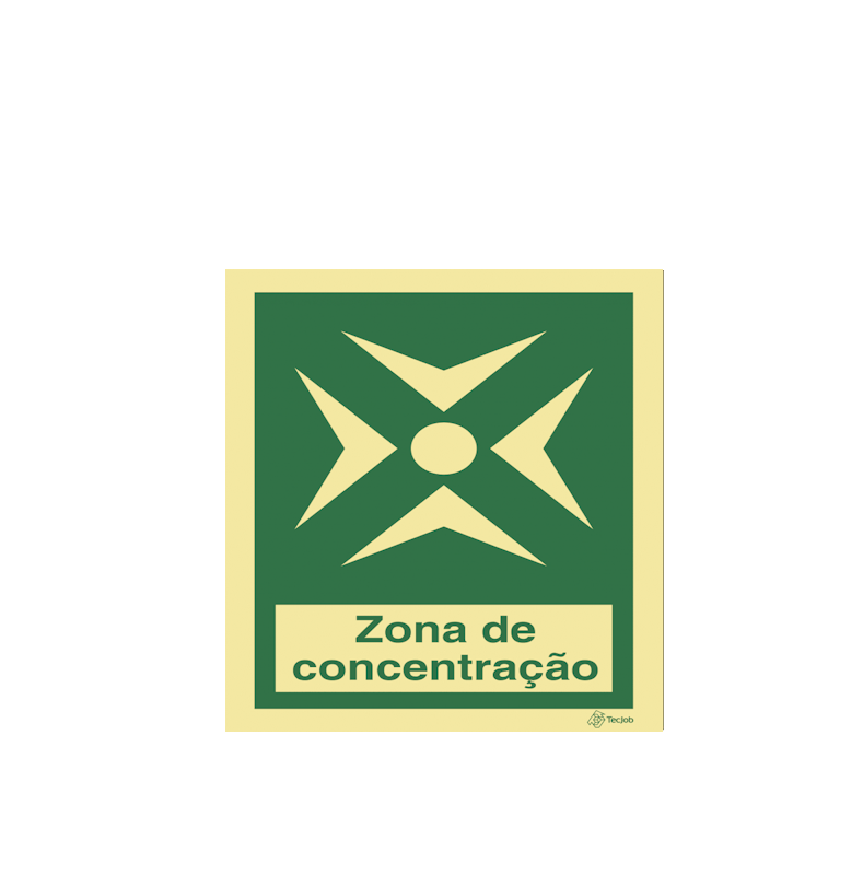 Sinalética Zona de Concentração Em Texto - E0497
