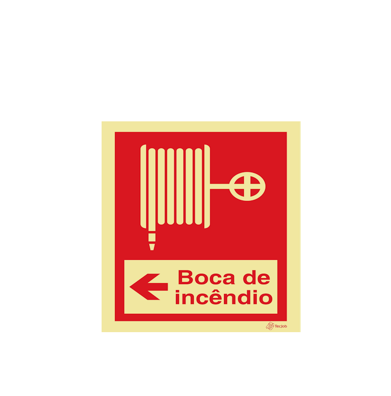 Sinalética Boca de Incêndio - Seta para a Esquerda - I0022
