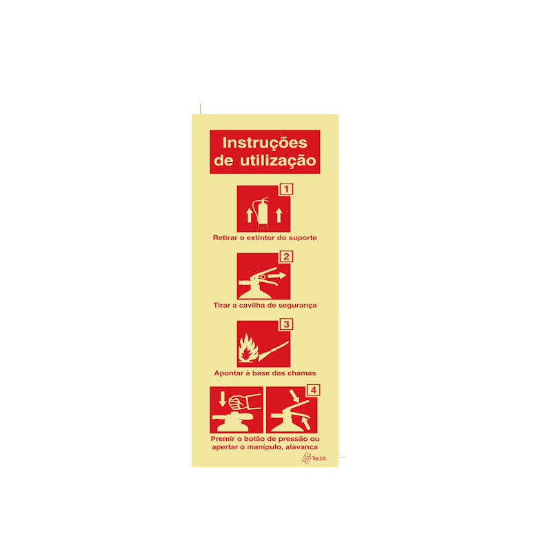 Sinalética Instruções de Utilização de Extintor - I0085