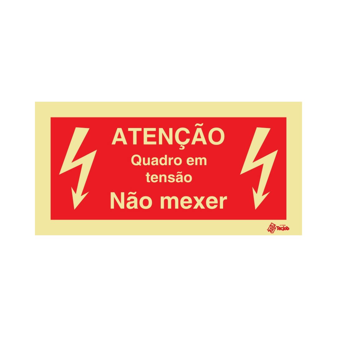 Sinalética Atenção Quadro em Tensão Não Mexer – PR0353