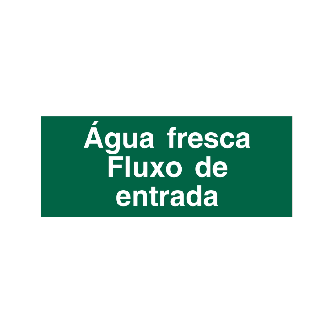 Sinalética Informação Água Fresca Fluxo de Entrada - IN1581