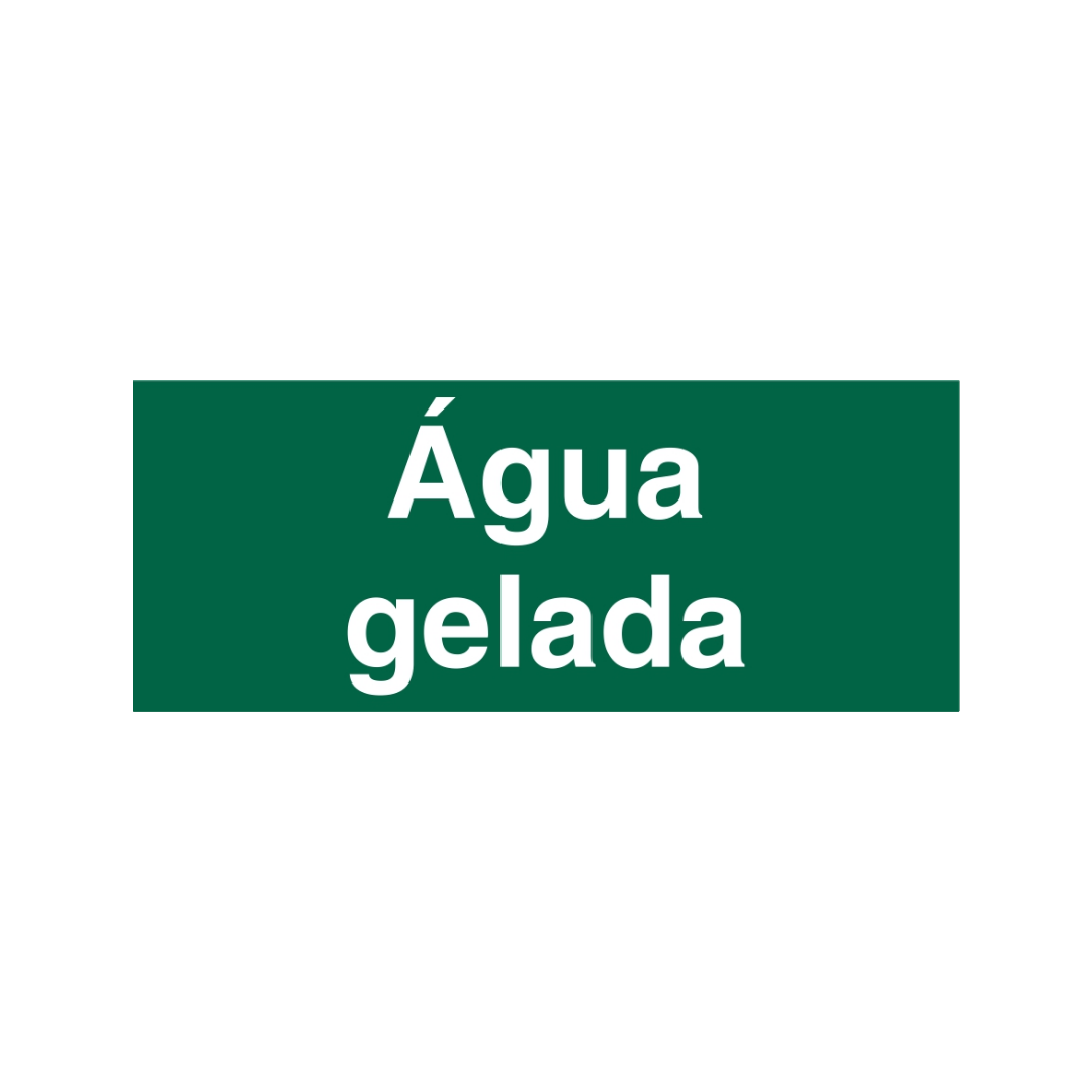 Sinalética Informação Água Gelada - IN1598