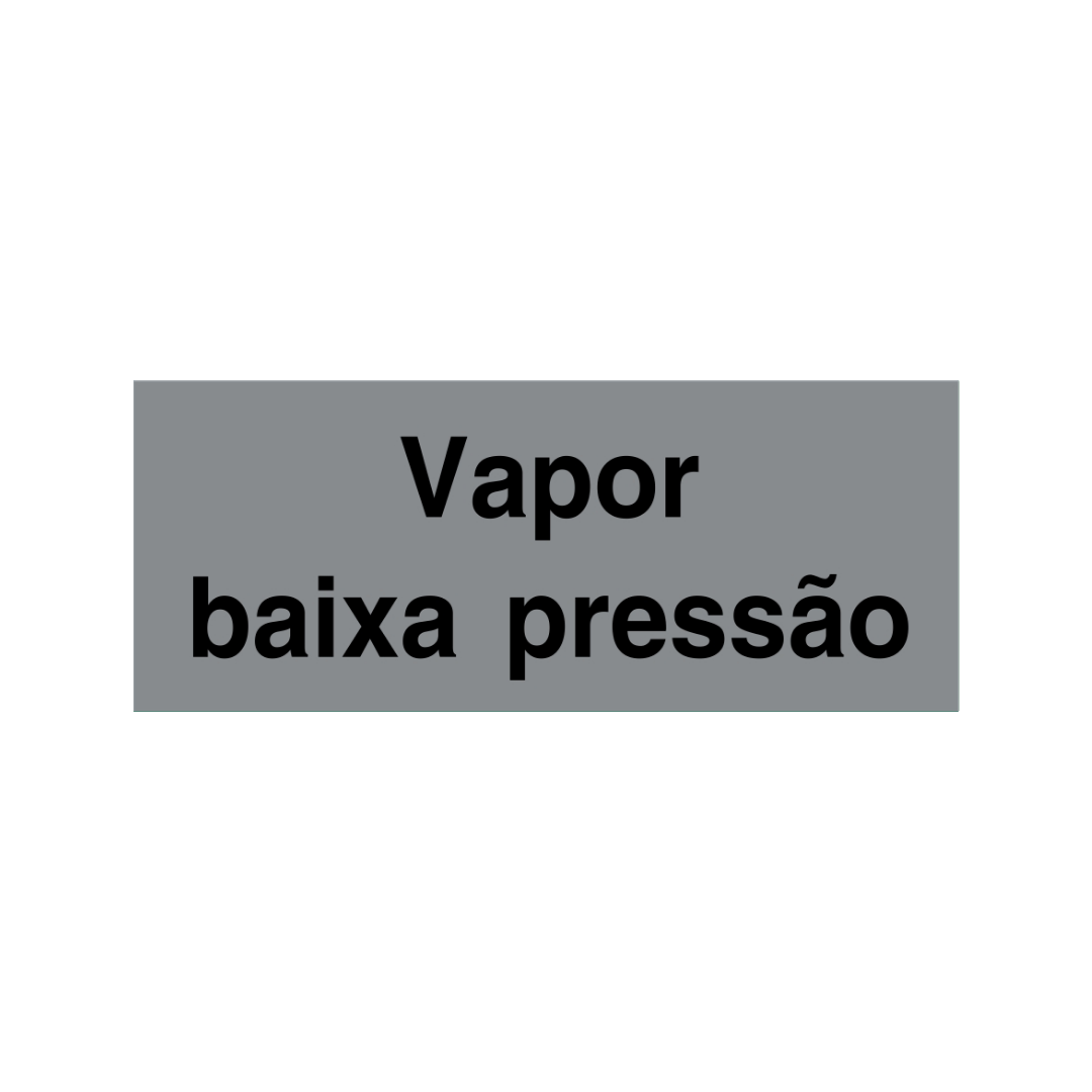 Sinalética Informação Vapor Baixa Pressão - IN1617