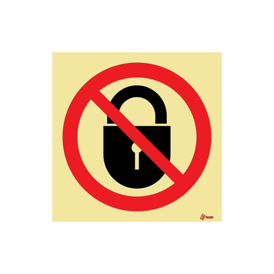Sinalética Não Fechar à Chave – PR0290
