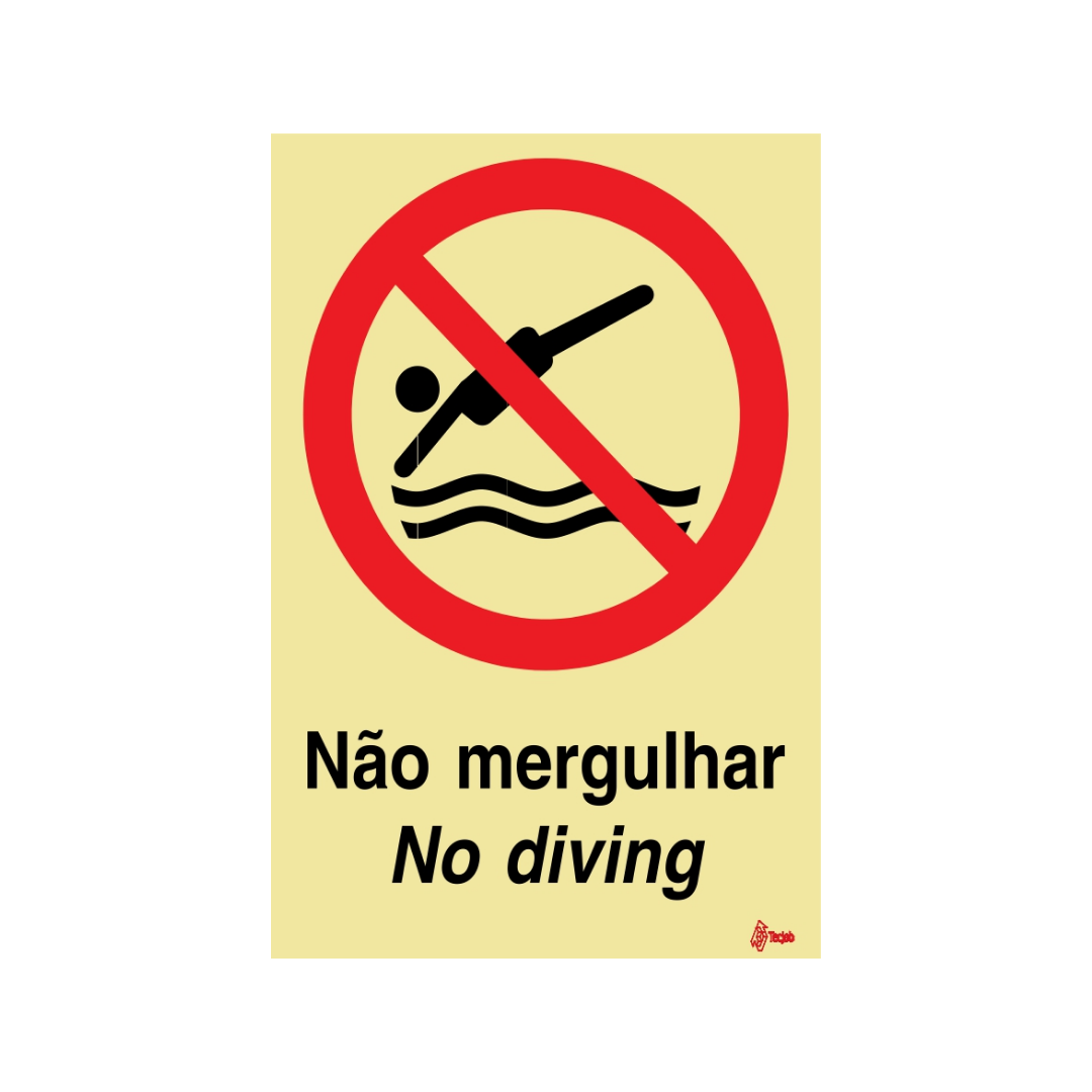 Sinalética Não Mergulhar/ No Diving – PR0138