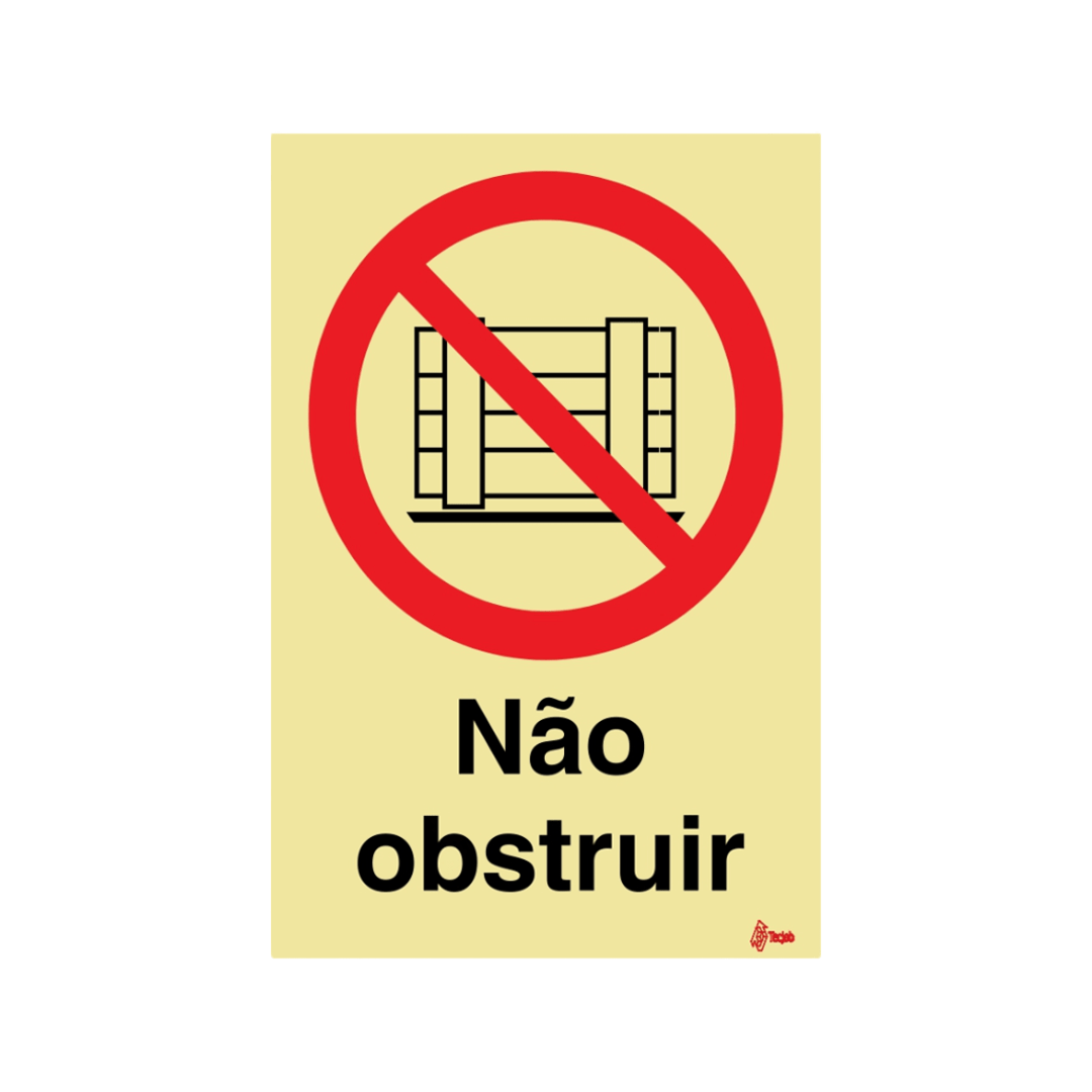 Sinalética Não Obstruir – PR0044