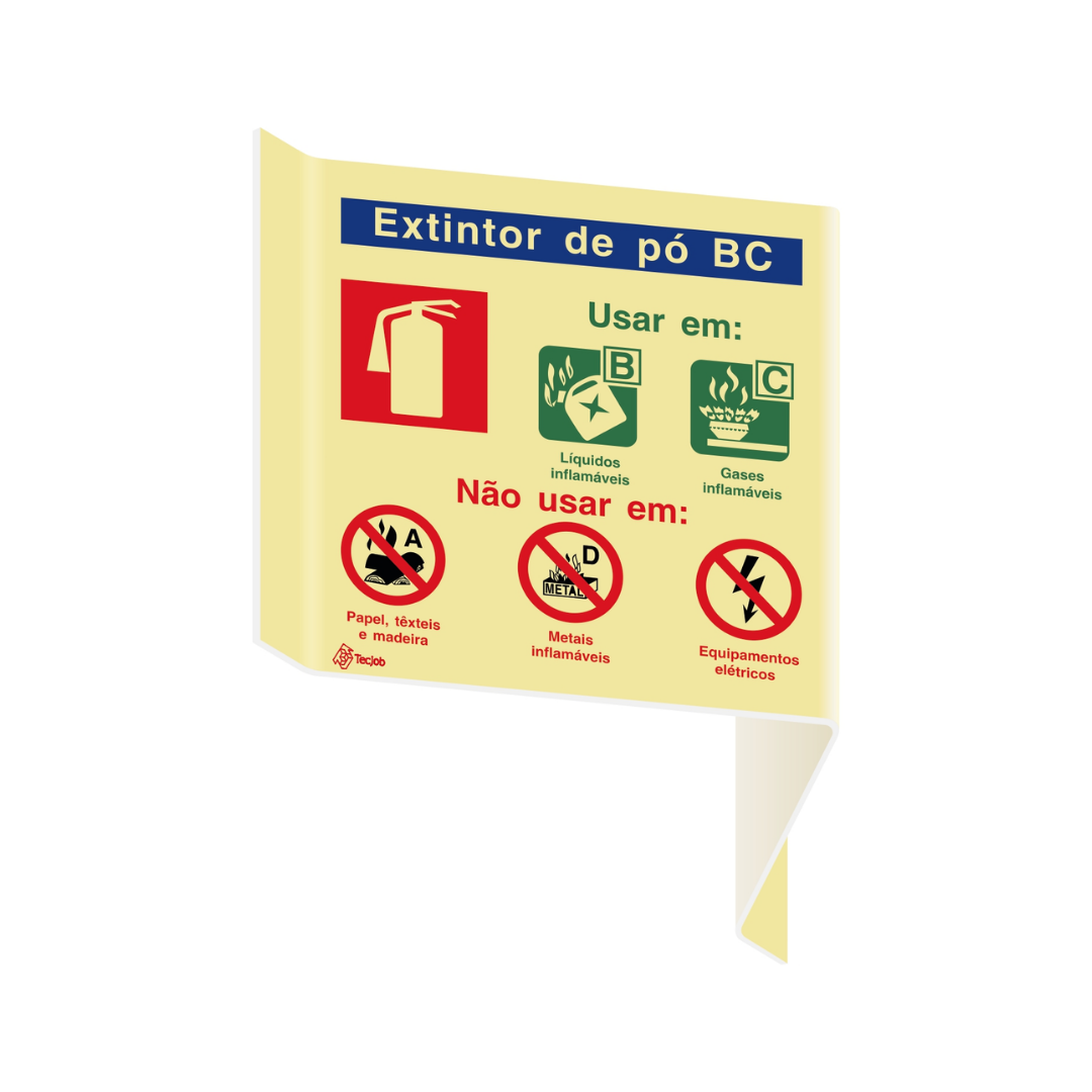 Sinalética Panorâmica Agente Extintor Pó BC – PA0137