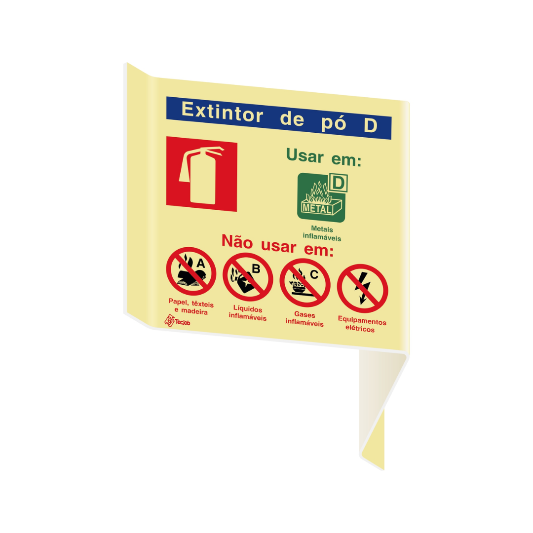 Sinalética Panorâmica Agente Extintor de Pó D – PA0136