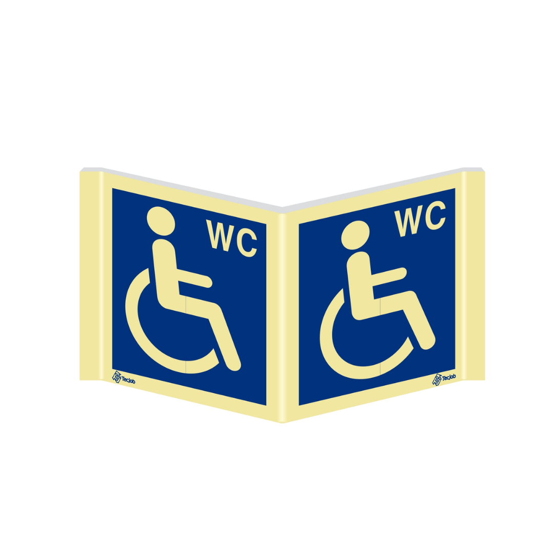 Sinalética Panorâmico de WC para Pessoas com Deficiência ou Mobilidade Reduzida – PA0195