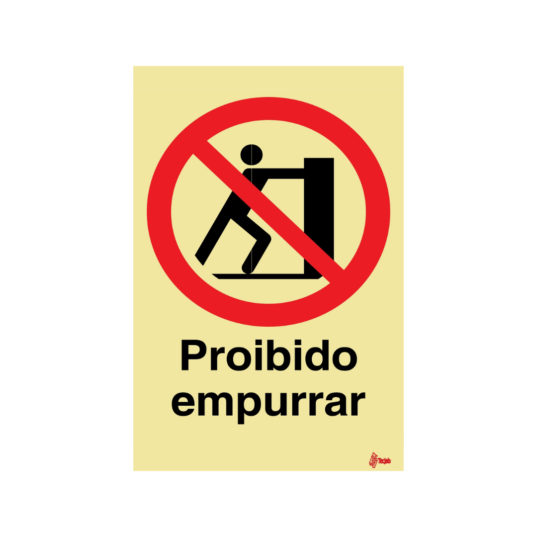 Sinalética Proibido Empurrar – PR0191