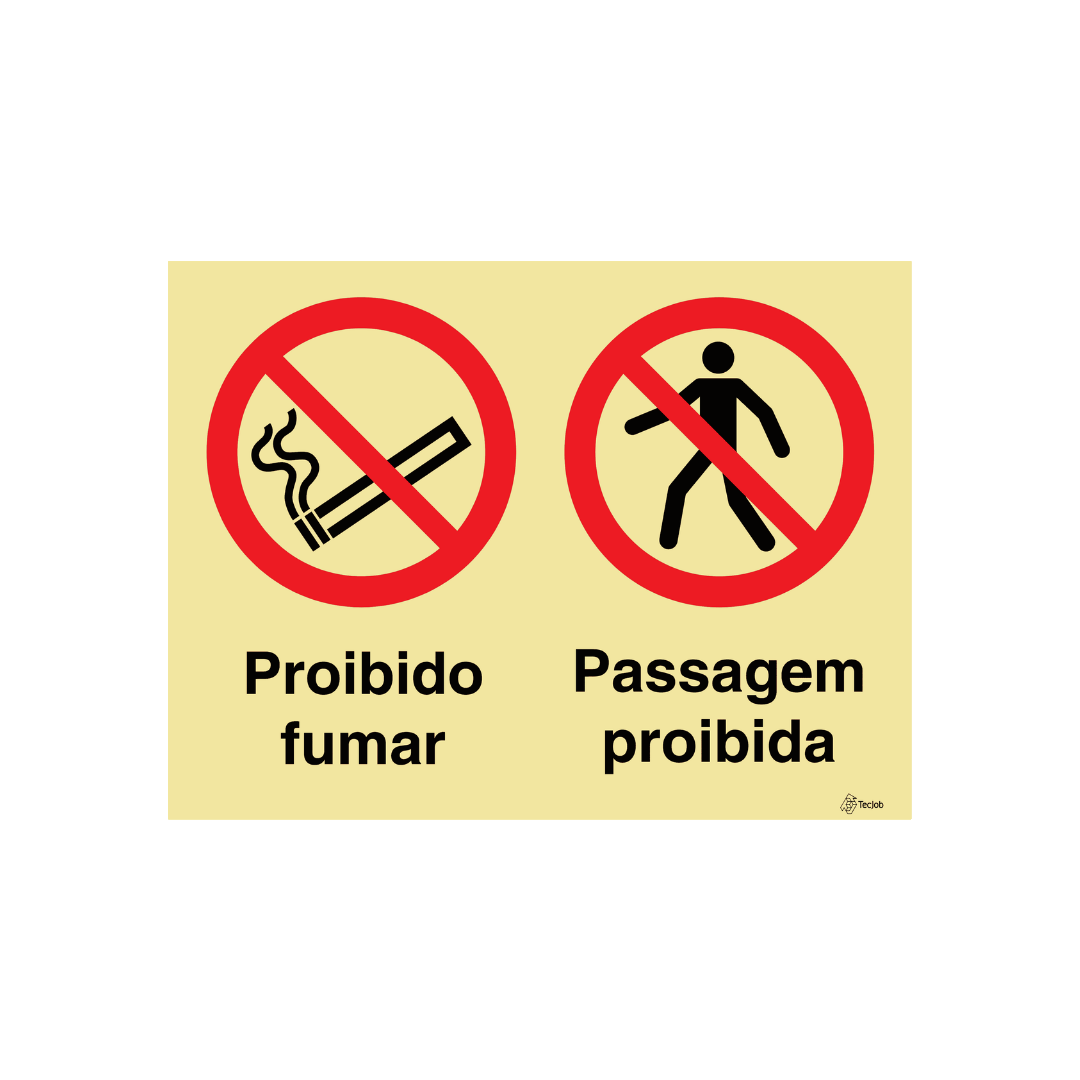 Sinalética Proibido Fumar/Passagem Proibida – OB0325