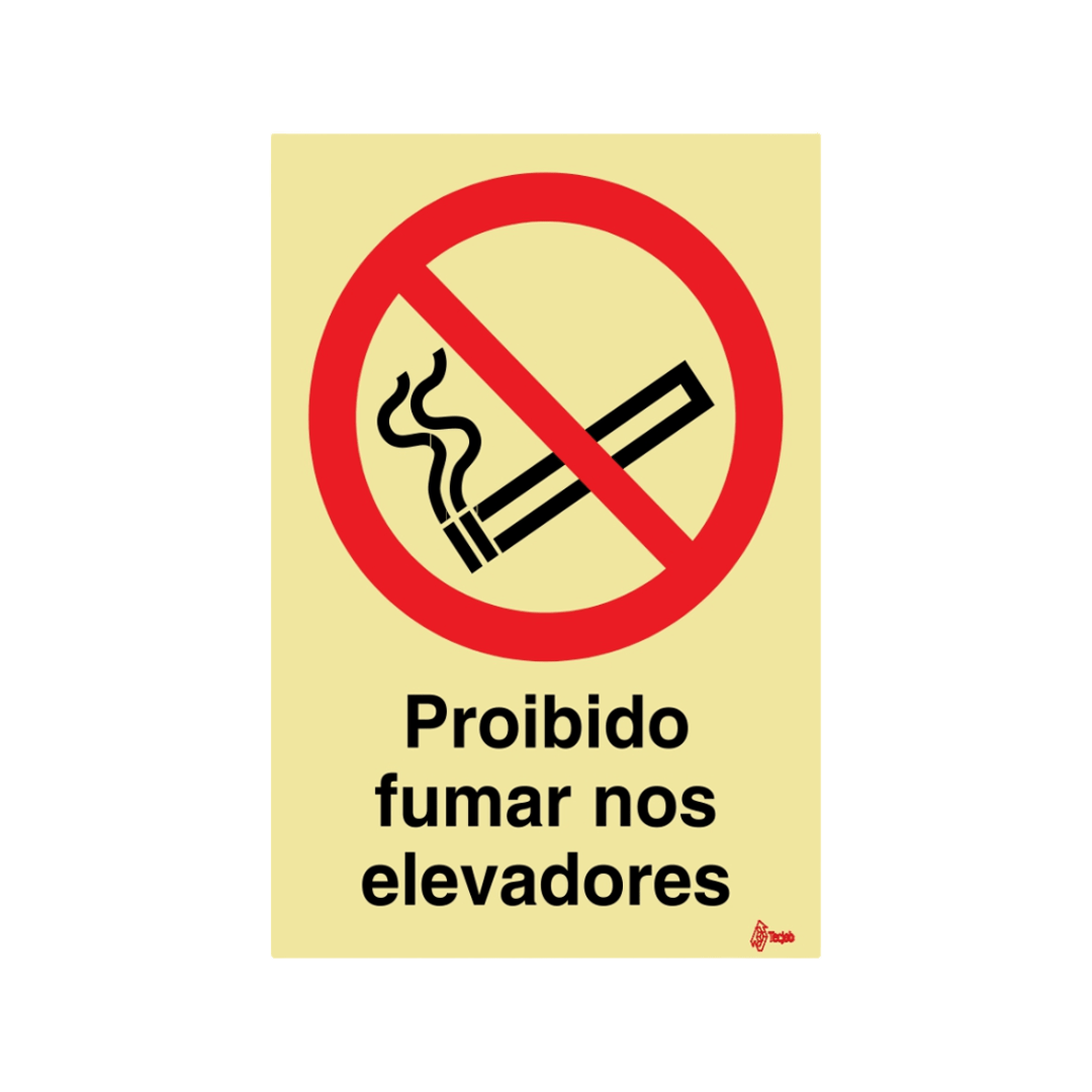 Sinalética Proibido Fumar nos Elevadores – PR0036
