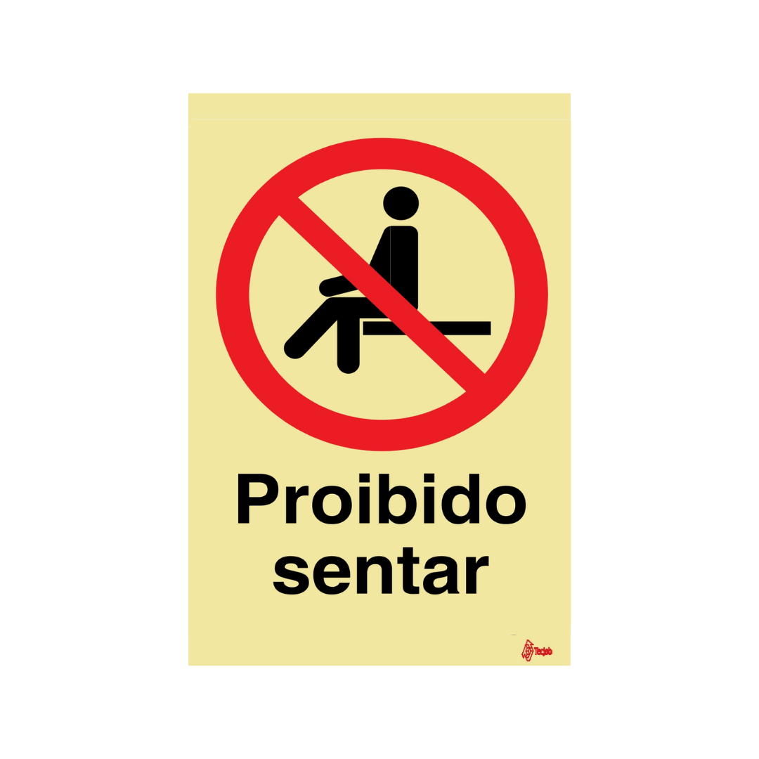 Sinalética Proibido Sentar – PR0269