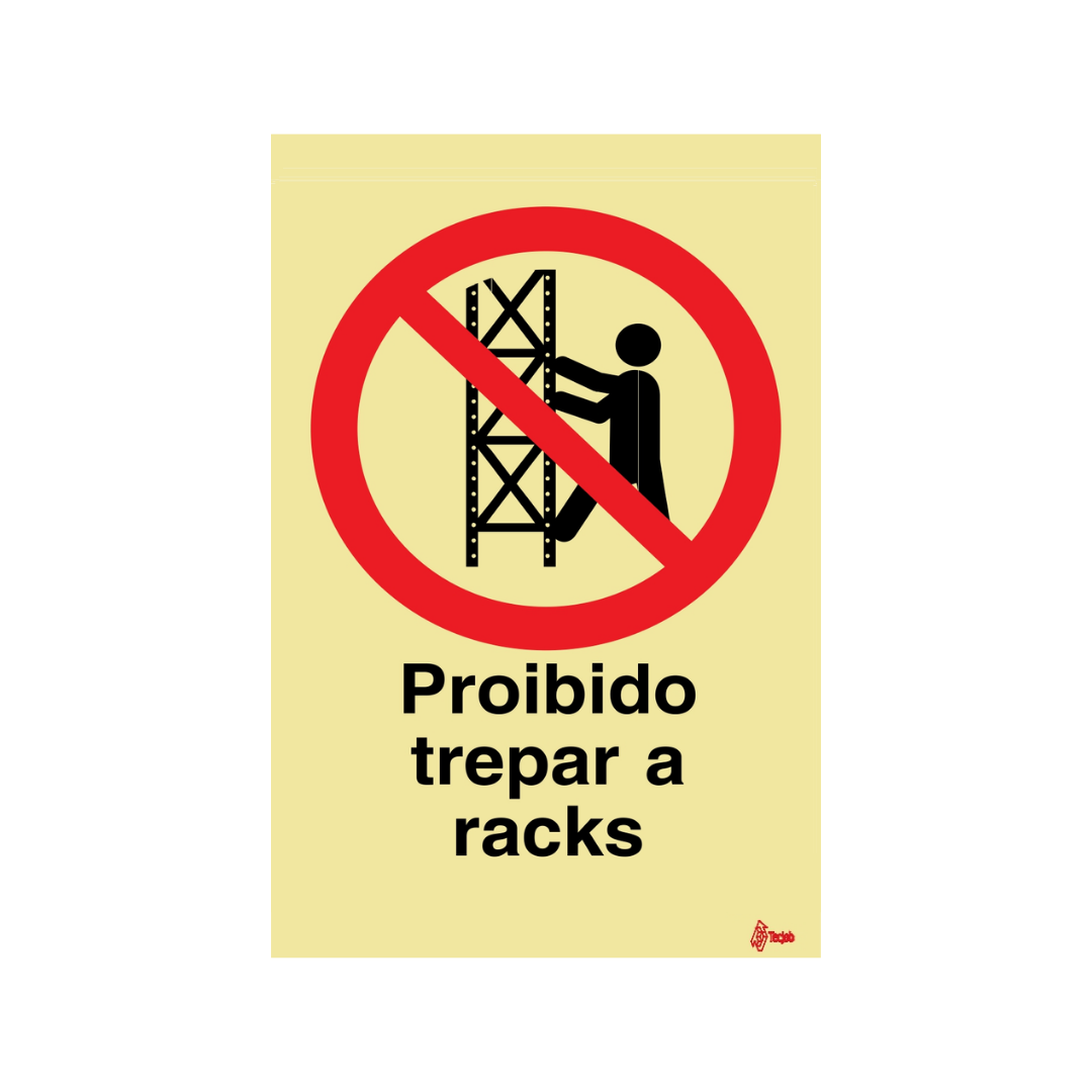 Sinalética Proibido Trepar a Racks – PR0261