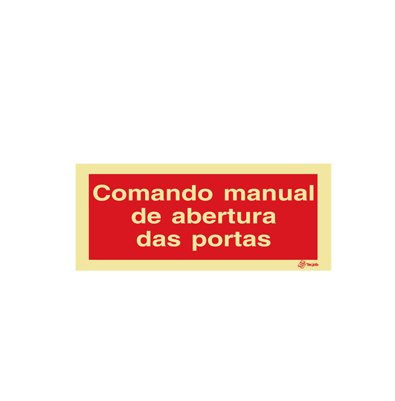 Sinalética Comando Manual de Abertura das Portas - I0587
