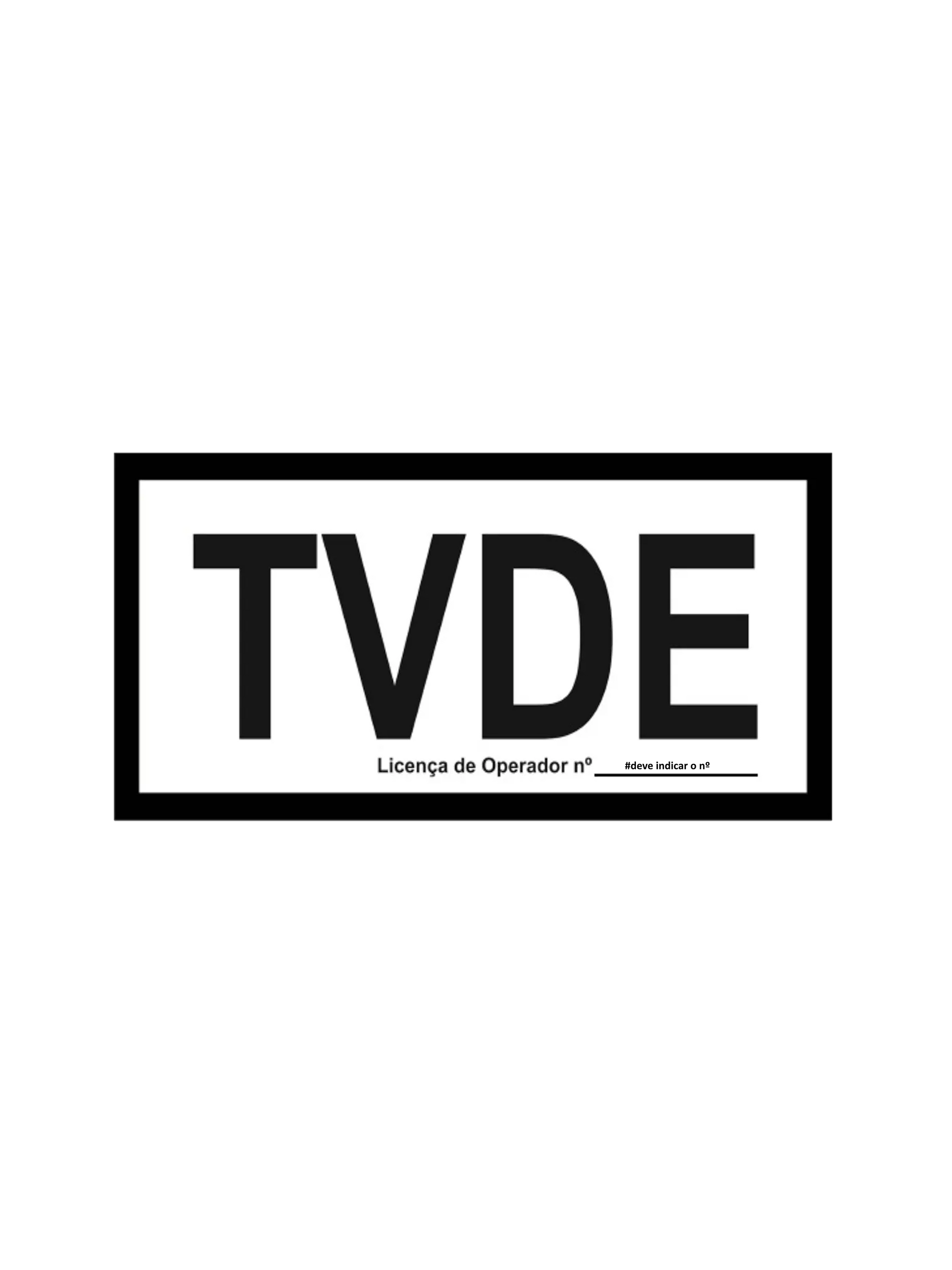 Dístico Eletrostático TVDE - (Pack x2), sinal para Uber, Bolt