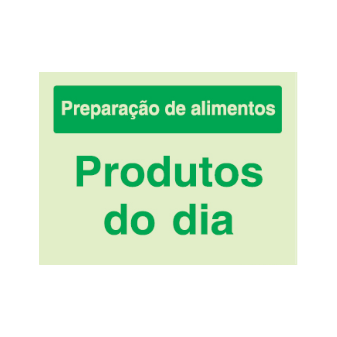 Sinalética Informação Contolo de Qualidade: Produtos do Dia - CQ0038