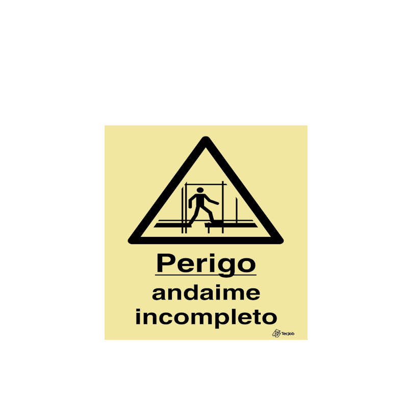 Sinalética Perigo Andaime Incompleto - IS0199