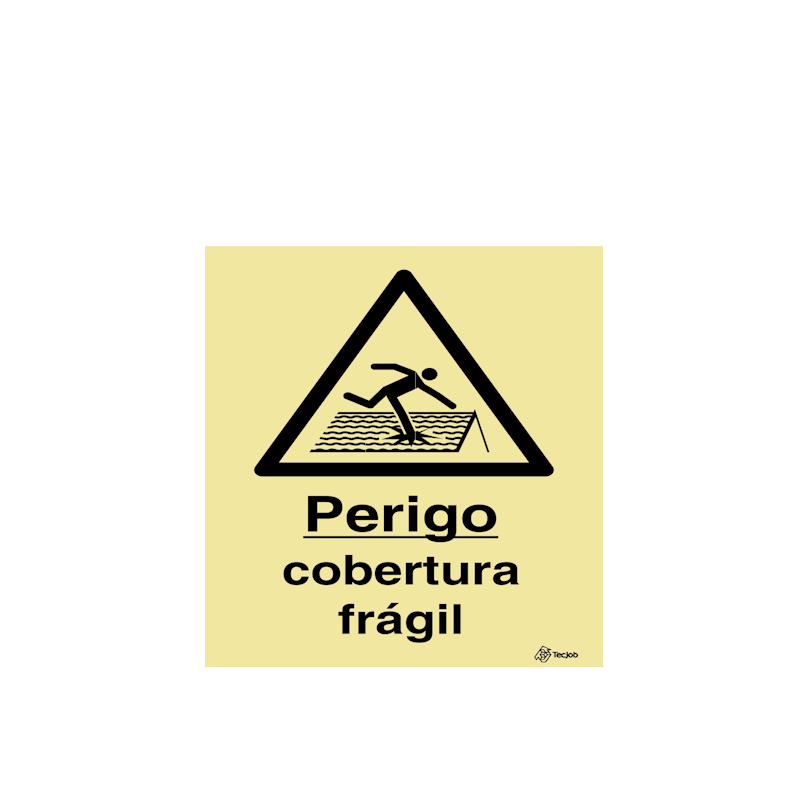 Sinalética Perigo Cobertura Frágil - IS0198