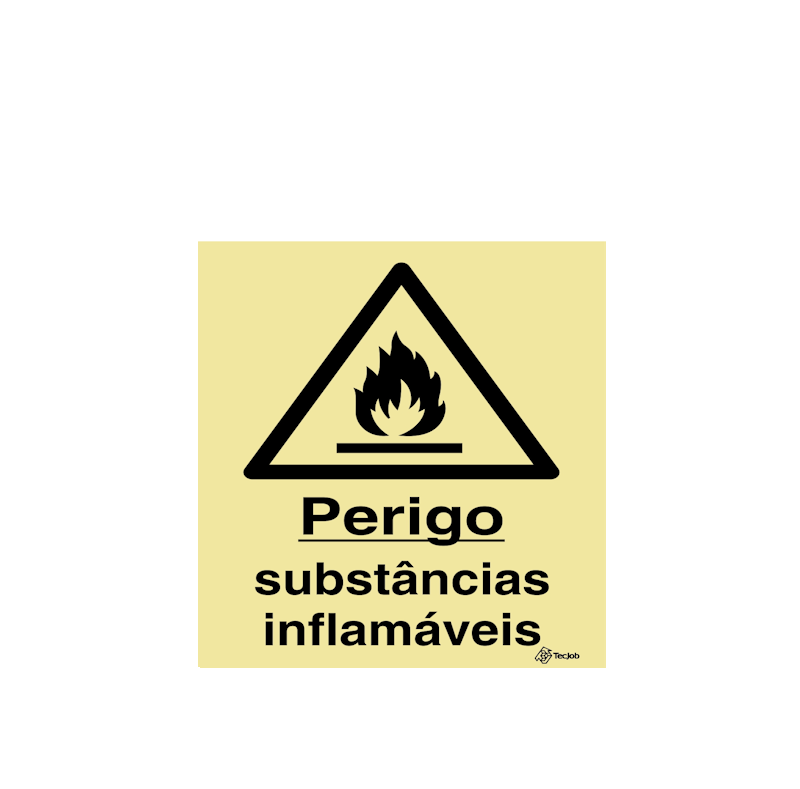 Sinalética Perigo Substâncias Inflamáveis - IS0287